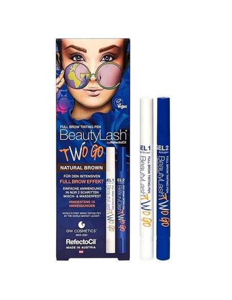 Eyelash Dye RefectoCil BeautyLash Two Go Natural Brown 2 Pieces