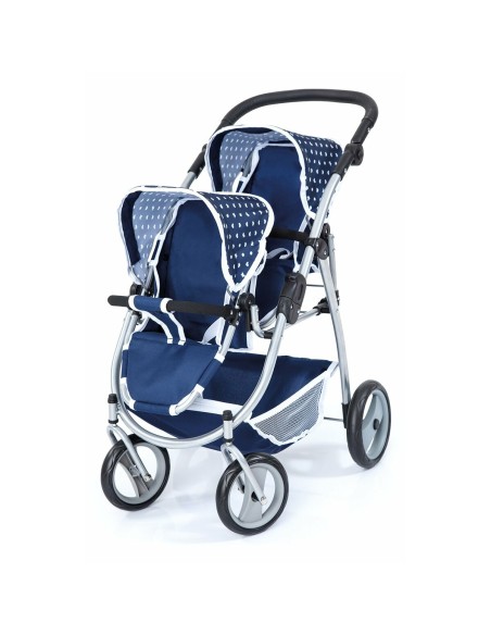 Doll Stroller Reig Tandem Blue 73 x 63 x 46 cm