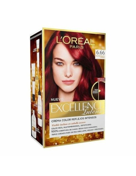 Permanent Dye Excellence Intense L'Oreal Make Up Excellence Intense Intense Scarlet Red (1 Unit)