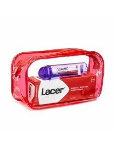 Toothbrush, Toothpaste and Mouthwash Set Lacer Travel (4 Pieces)