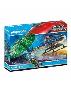 Playset  City Action Police helicopter: Parachute Chase Playmobil 70569 (19 pcs)