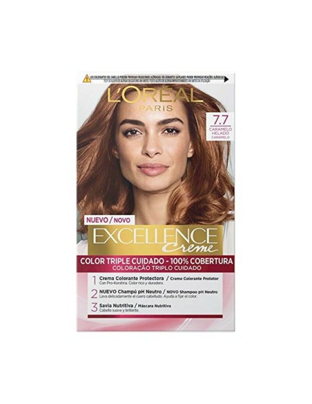 Permanent Dye L'Oréal Paris AA112700 Nº 9.0-rubio muy claro Nº 8.0-rubio claro 192 ml
