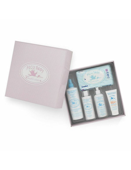 Gift Set for Babies Picu Baby Infantil Caja Rayas Rosa New Pink 5 Pieces