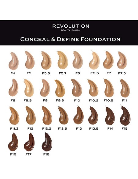 Liquid Make Up Base Revolution Make Up Conceal & Define Nº F9 (23 ml)