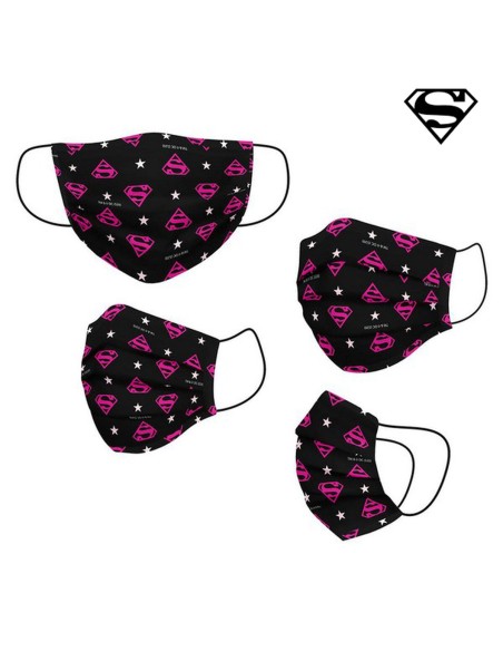 Hygienic Reusable Fabric Mask DC Super Hero Girls Children's Black