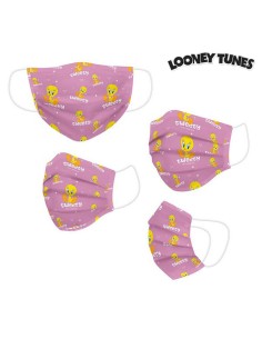 Hygienic Reusable Fabric Mask Looney Tunes Children's Pink