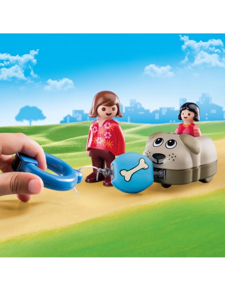 Playset Playmobil 1.2.3 Dog Boys 70406 (6 pcs)