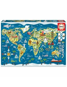 Child's Puzzle Educa Mapamundi (200 pcs)