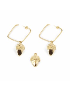 Ladies' Earrings Shabama   Brass Acorn Flash gold-plated 3 cm