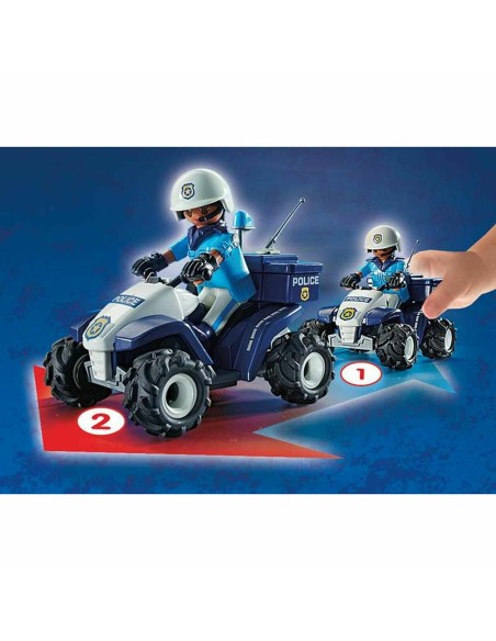 Vehicle Playset Playmobil Speed Quad City Action 71092 Police Officer (21 pcs)