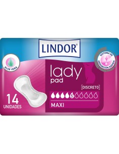 Incontinence Sanitary Pad Lindor Lady Pad Maxi 14 Units