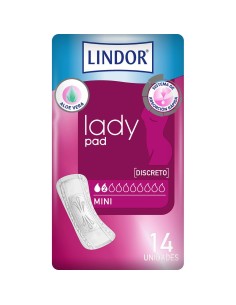 Incontinence Sanitary Pad Lindor Lady Pad Mini 14 Units