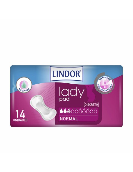 Normal sanitary pads without wings Lindor Lady Pad 14 Units