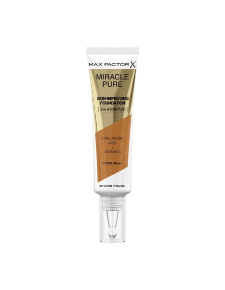 Crème Make-up Base Max Factor Miracle Pure Nº 89 Warm praline Spf 30 30 ml