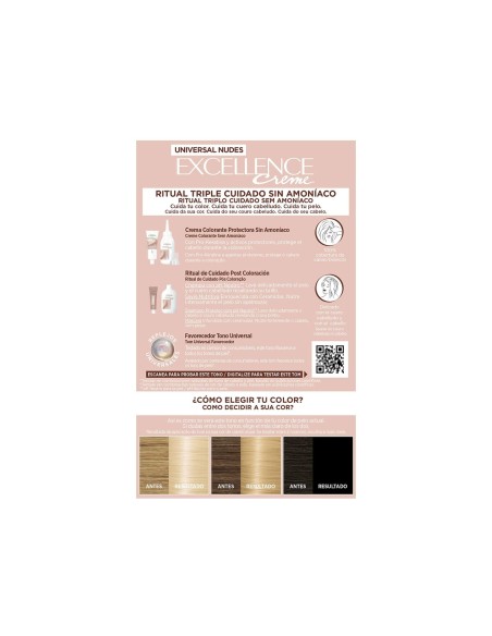 Permanent Dye L'Oreal Make Up Excellence Light Blonde Nº 9.0-rubio muy claro
