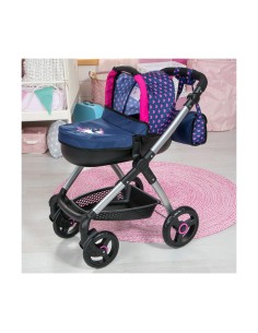 Doll Stroller Reig Stule Pram Navy Blue 63 cm 2