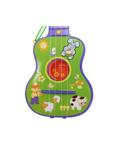 Baby Guitar Reig Purple Green 4 Cords