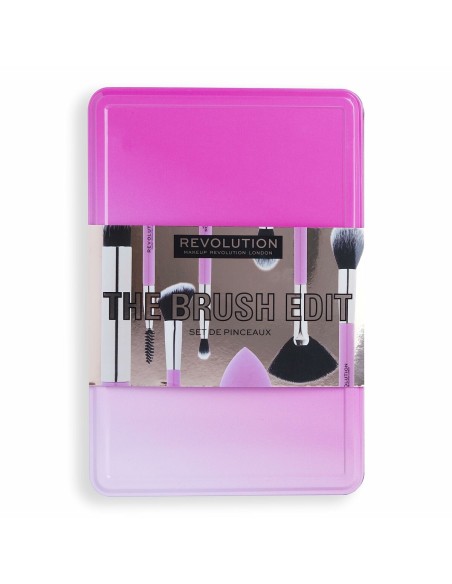 Set of Make-up Brushes Revolution Make Up The Brush Edit Pink 8 Pieces