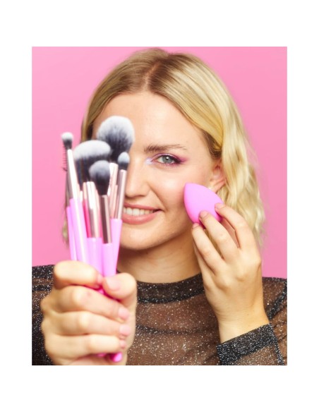 Set of Make-up Brushes Revolution Make Up The Brush Edit Pink 8 Pieces