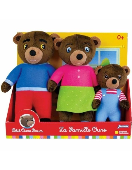 Fluffy toy Jemini Brown Plush Bear (3 Pieces)