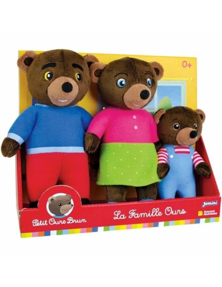 Fluffy toy Jemini Brown Plush Bear (3 Pieces)