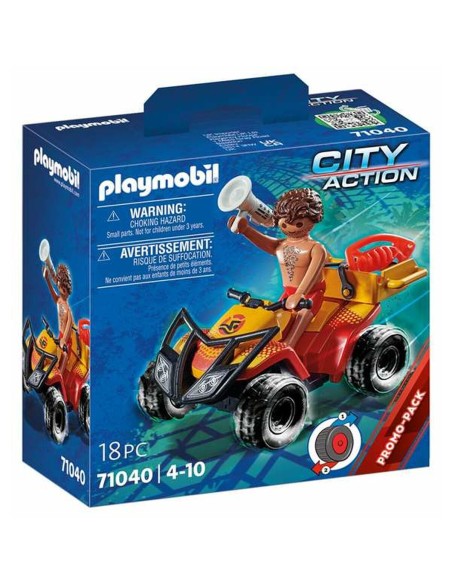 Playset Playmobil City Action Rescue Quad  18 Pieces 71040