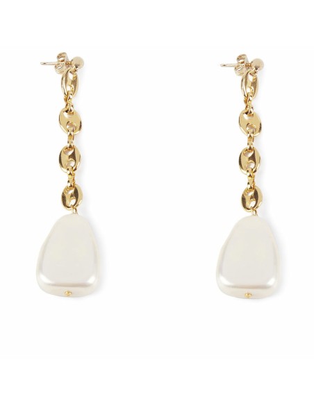 Ladies' Earrings Shabama Barton Brass gold-plated Beads 7,5 cm