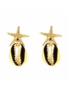 Ladies' Earrings Shabama Fornells Brass gold-plated 4 cm