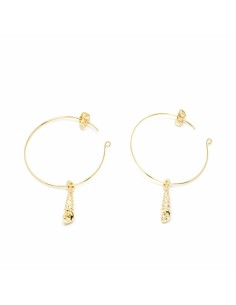 Ladies' Earrings Shabama Agulla Brass gold-plated 3,5 cm
