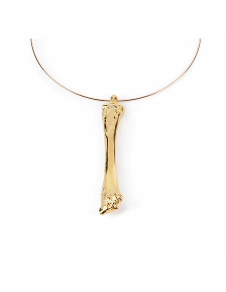 Ladies' Necklace Shabama Been Brass gold-plated Rigid 13 cm