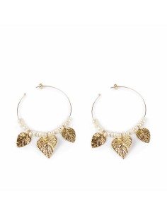 Ladies' Earrings Shabama Coron Brass gold-plated Beads 4 cm