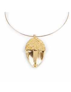 Ladies' Necklace Shabama   Brass gold-plated Rigid Acorn 13 cm