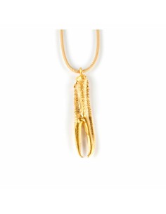 Ladies' Necklace Shabama Tuent Cool Brass Flash gold-plated Nylon Beige 1 m