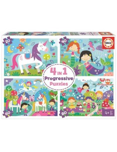 4-Puzzle Set Educa 18905 Fantasy 2