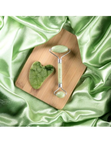 Anti-Ageing Treatment for Face and Neck Ecotools Jade Jade Set 2 Pieces