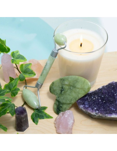 Anti-Ageing Treatment for Face and Neck Ecotools Jade Jade Set 2 Pieces