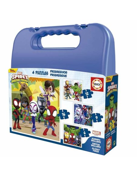 4-Puzzle Set Spidey Briefcase Progressive difficulty