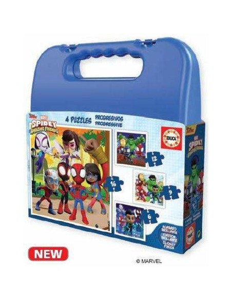 4-Puzzle Set Spidey Briefcase Progressive difficulty