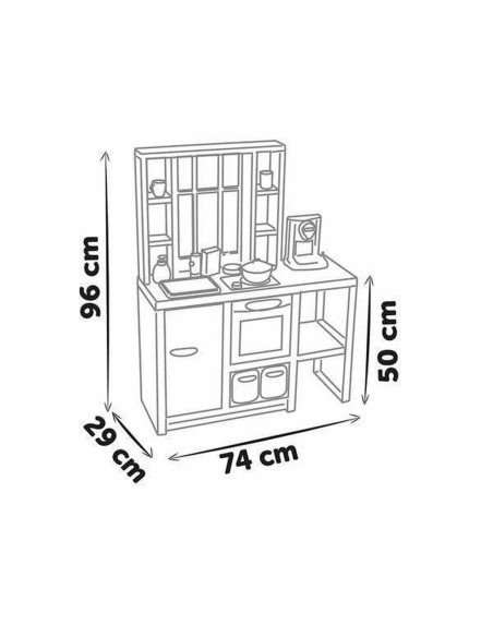 Toy kitchen Smoby Loft 32 Pieces 96 x 74 x 29 cm