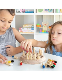 Wooden Memory Chess Taeda InnovaGoods 26 Pieces