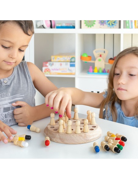 Wooden Memory Chess Taeda InnovaGoods 26 Pieces