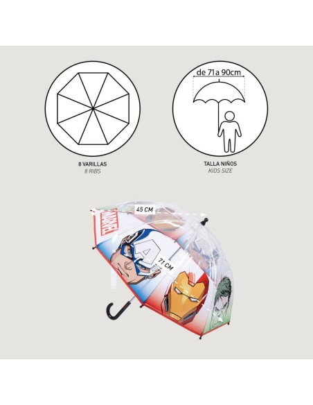 Umbrella The Avengers 100 % POE (Ø 71 cm)