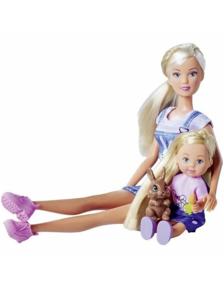 Baby doll Simba Steffi Love - Familia de conejos + Evi love