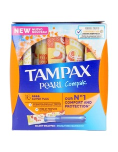 Super Plus Tampon Pearl Compak Tampax Tampax Pearl Compak 16 Units