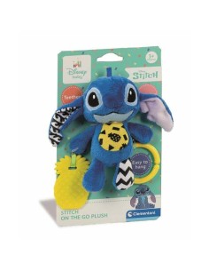Fluffy toy Stitch 15 x 25 x 6 cm Multicolour Polyester Plastic 2