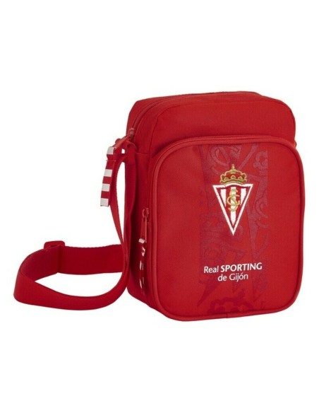 Shoulder Bag Real Sporting de Gijón Red (16 x 22 x 6 cm)