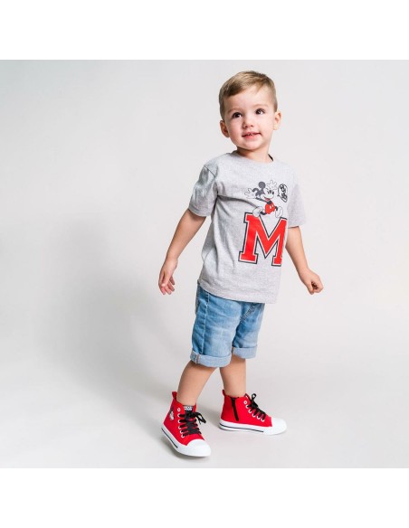 Child's Short Sleeve T-Shirt Minnie Mouse Grey 3 Years
