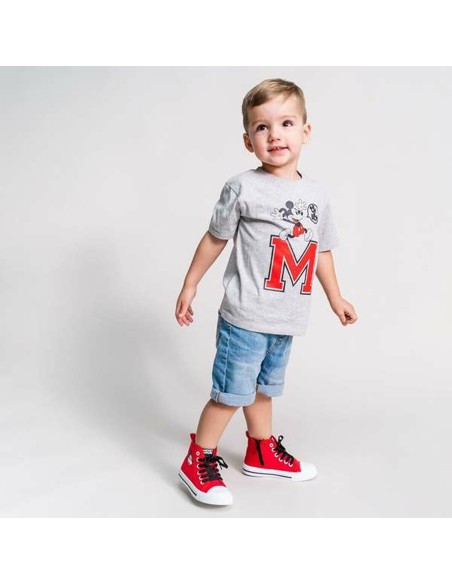 Child's Short Sleeve T-Shirt Minnie Mouse Grey 3 Years
