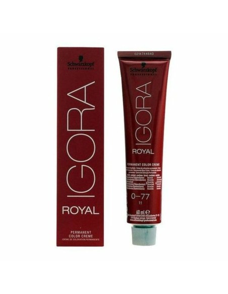 Permanent Dye Igora Royal Schwarzkopf Igora Royal 0-77 Nº 9.0-rubio muy claro Nº 8.0-rubio claro 60 ml