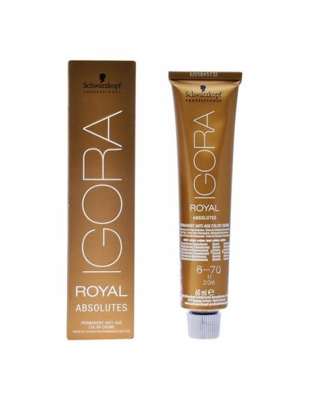 Anti-Ageing Colouring Gel Igora Absolutes N6-70 Schwarzkopf (60 ml)